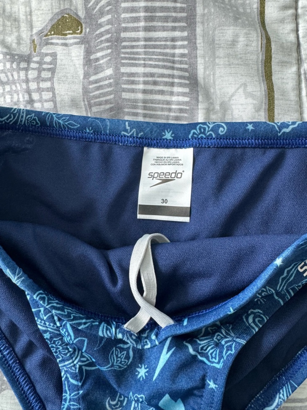Speedo Navy Paisley Swim Bottoms